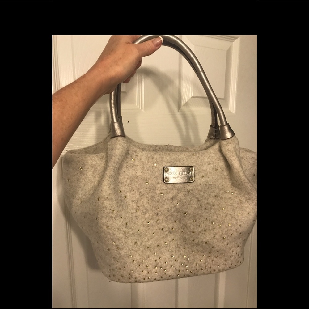 Georgeous Kate Spade  wool bag with rhinestones